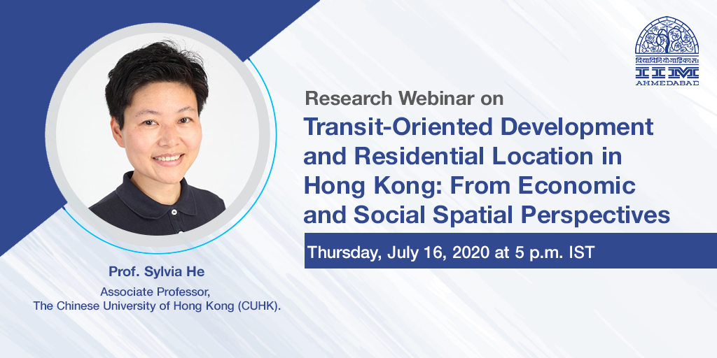 Research Webinar on Transit-Oriented Development and Residential Location in Hong Kong: Form Economic and Social Spatial Perspectives