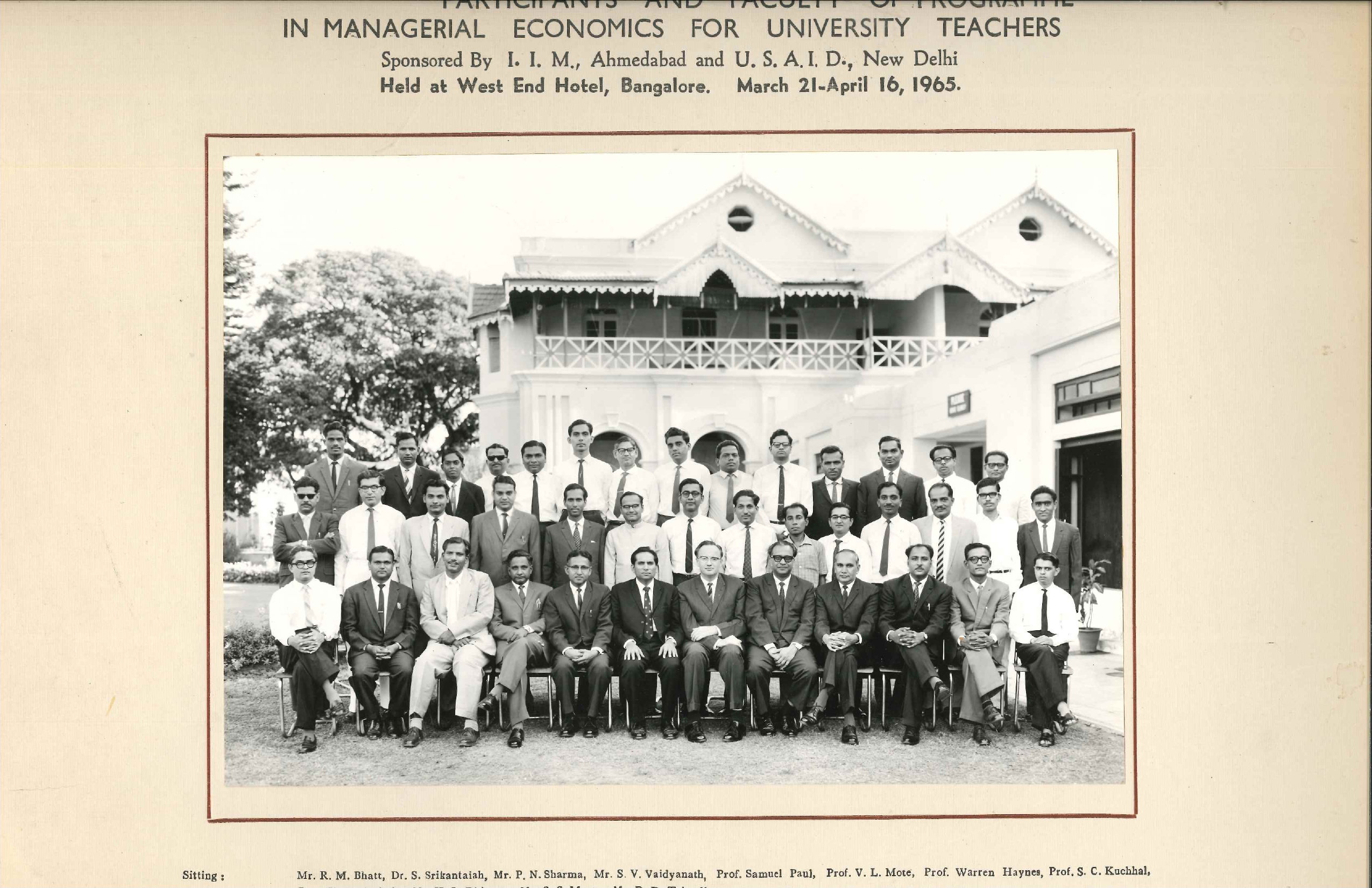 Early Management & Faculty Development Programmes_1964_1