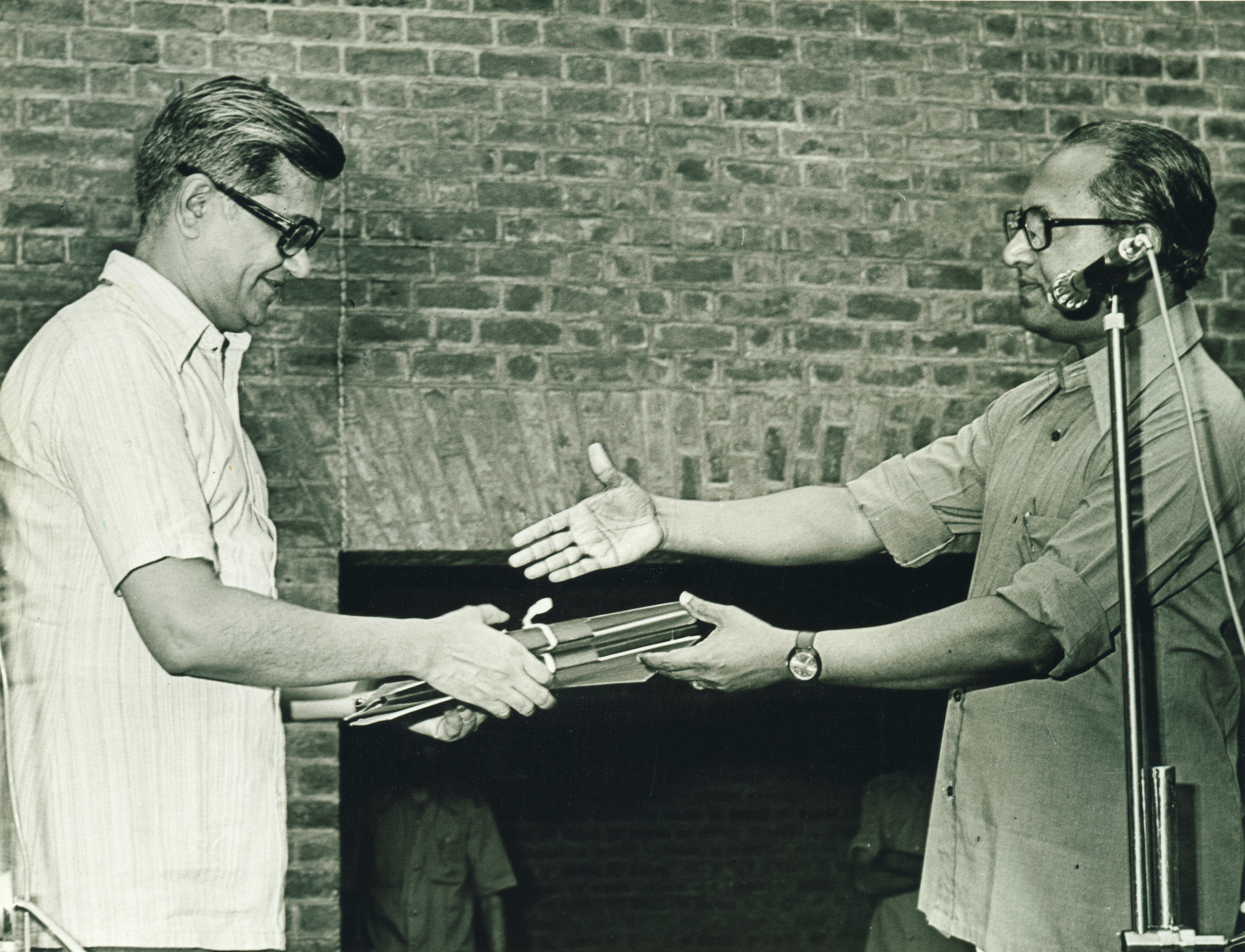 Taking Over-Charge (Director) in 1978: From Samuel Paul (on the right) to V S Vyas (on the left) by IIMA Archives