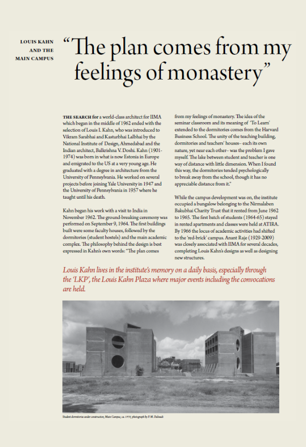 Panel 11: Louis Kahn and the Main Campus - "The Plan Comes from my Feelings of Monastery"