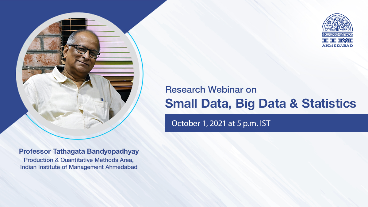 Research Webinar on Small Data, Big Data & Statistics 