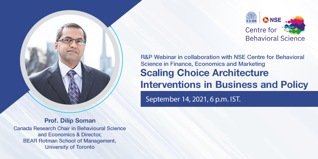 Research Webinar on Scaling Choice Architecture Interventions in Business and Policy