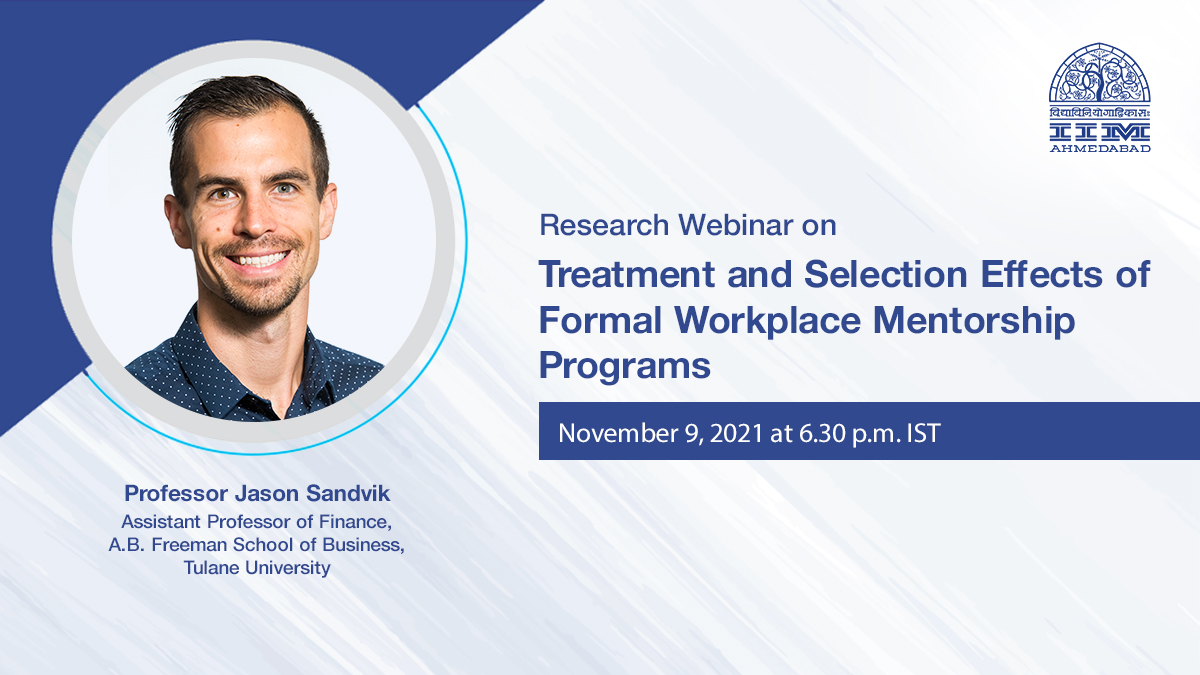 Research Webinar on Treatment and Selection Effects of Formal Workplace Mentorship Programs 
