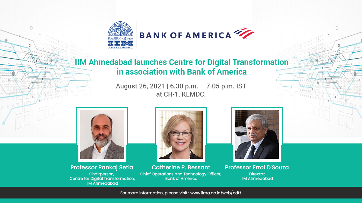 IIM Ahmedabad launches Centre for Digital Transformation in association with Bank of America