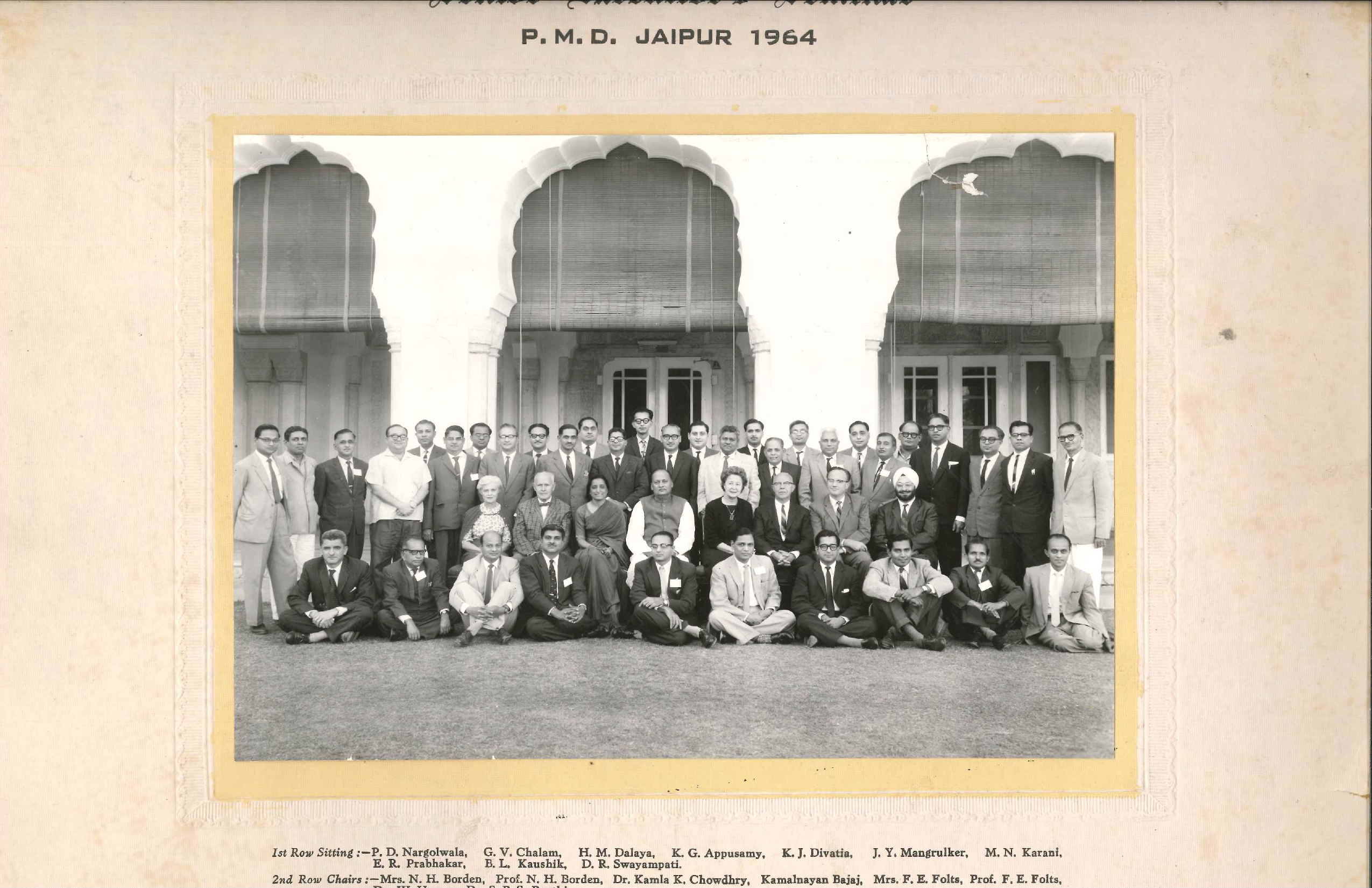 The first management development programme in Jaipur, 1964