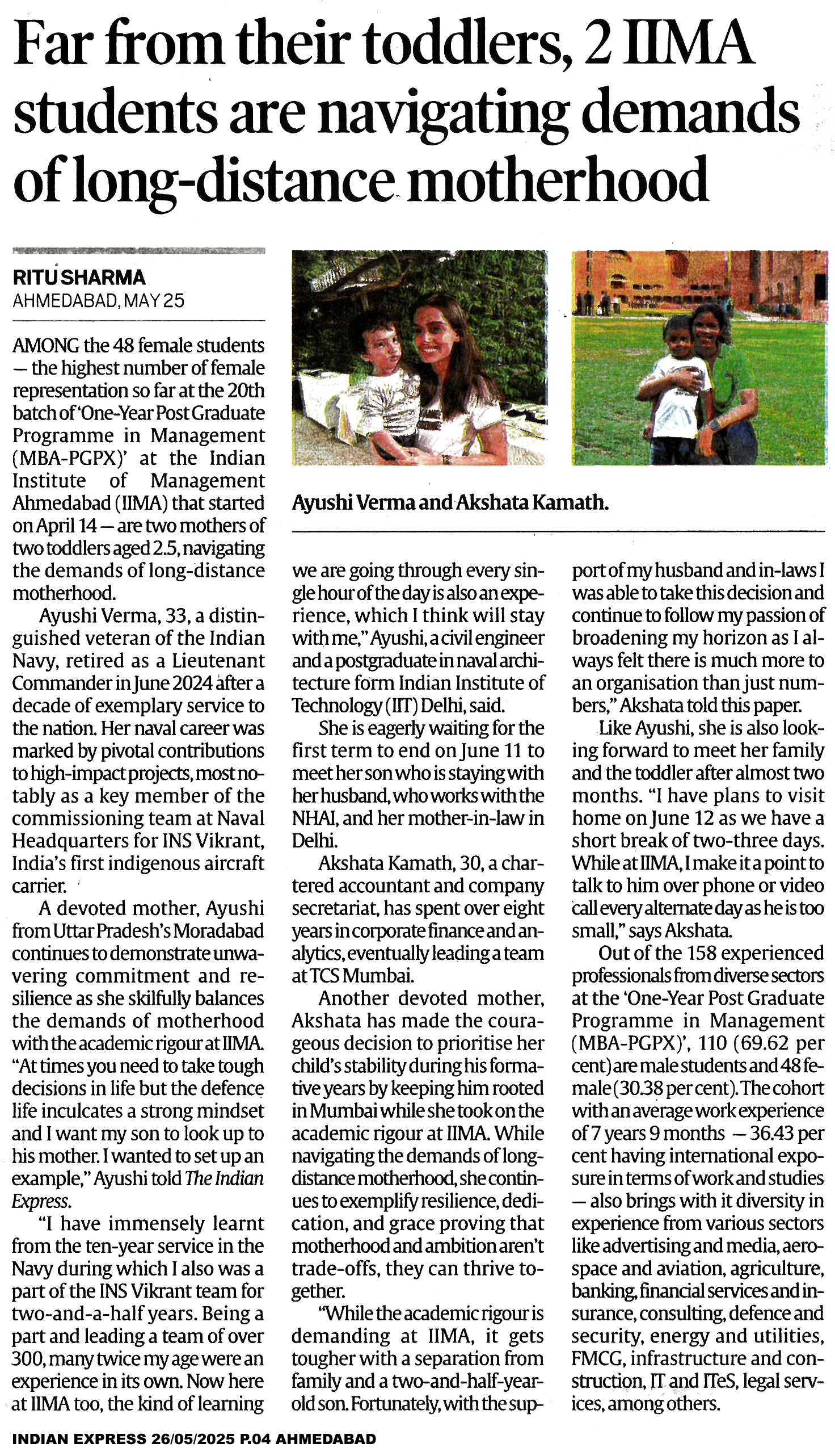Far from their toddlers, 2 IIMA students are navigating demands of long-distance motherhood