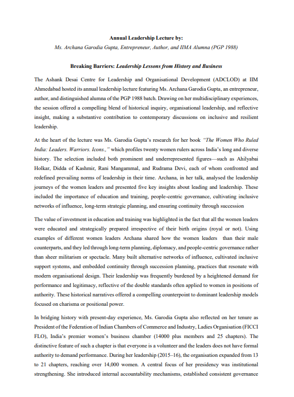 Breaking Barriers: Leadership Lessons from History and Business