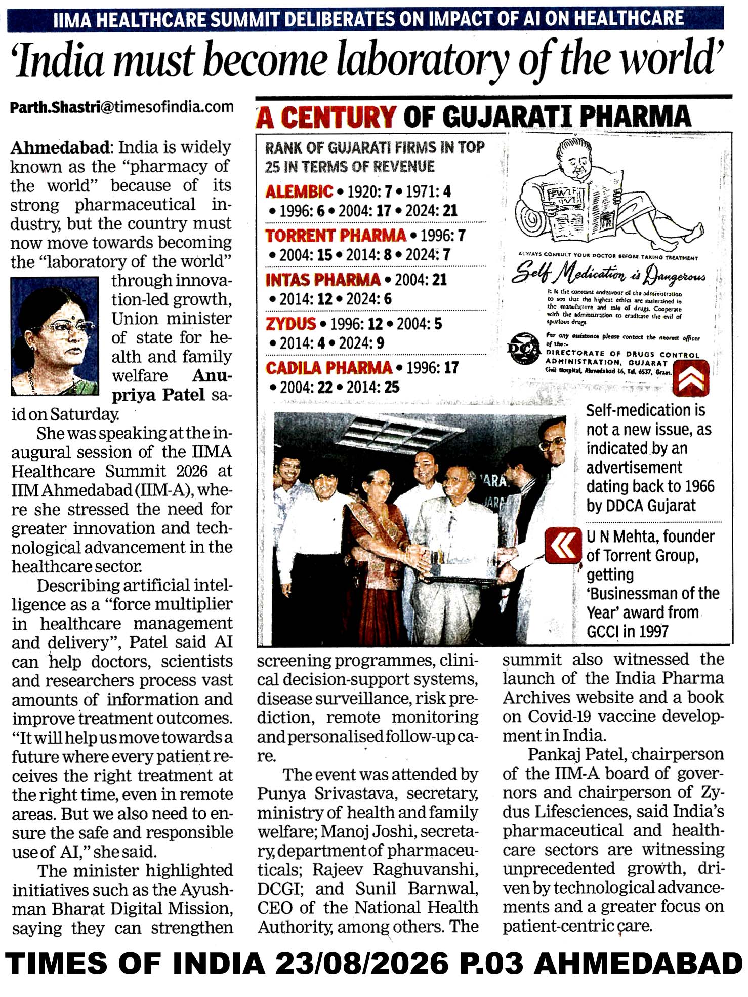 'India must become laboratory of the world'