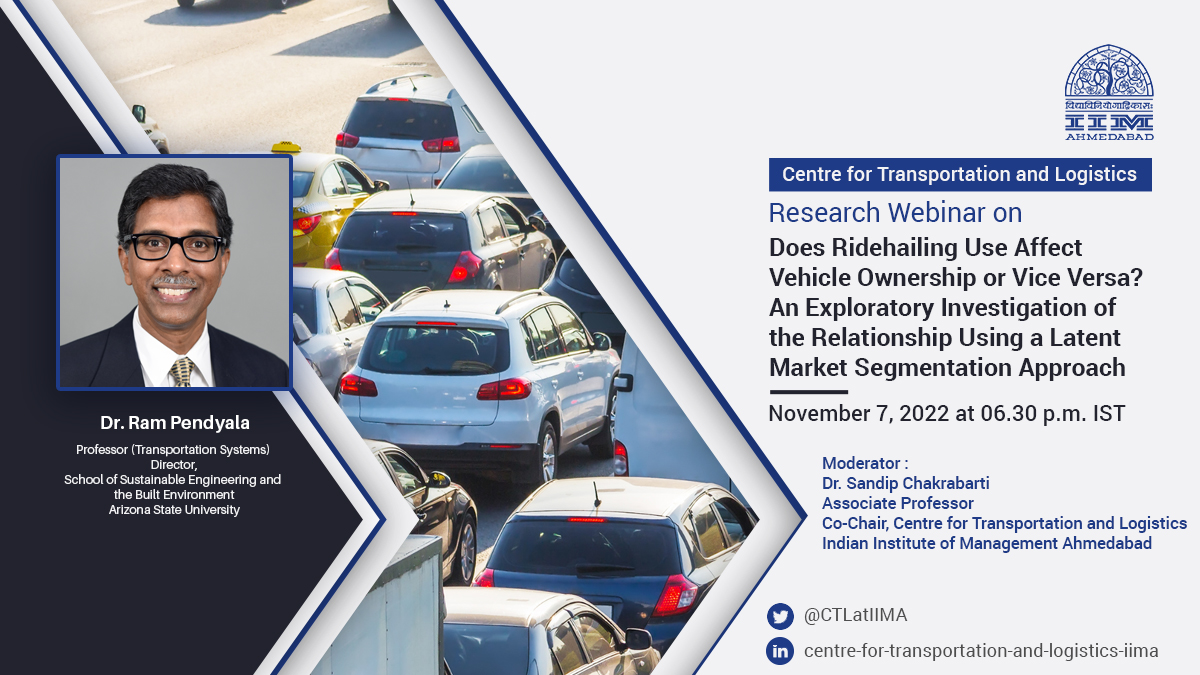 Research Webinar on Does Ridehailing Use Affect Vehicle Ownership or Vice Versa?